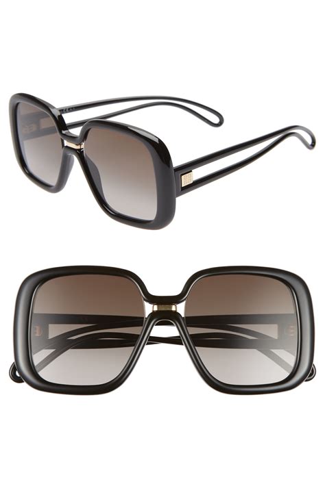 givenchy 52mm round sunglasses|Givenchy 55mm oversized sunglasses.